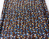 Floral Blue Yellow Brown Semi Sheer Printed Chiffon Fabric 2.5 yards